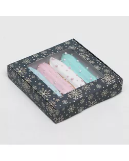 Коробка самосборная бесклеевая "Праздничная ночь", 16 х 16 х 3 см арт. СМЛ-115896-1-СМЛ0005204206
