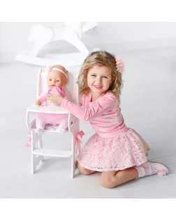 Игрушка детская: столик для кормления с мягким сидением, коллекция «Diamond princess» белый арт. СМЛ-90918-1-СМЛ0005216846