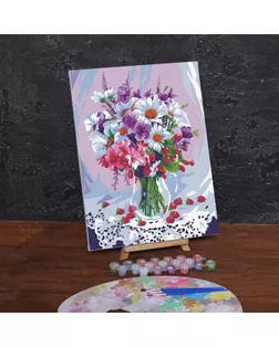 Картина по номерам на холсте с подрамником «Весенний букет», 40х30 см арт. СМЛ-208536-1-СМЛ0005222607