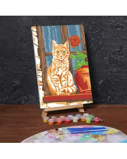 Картина по номерам на холсте с подрамником «Рыжий кот» 20х30 см арт. СМЛ-208550-1-СМЛ0005222621