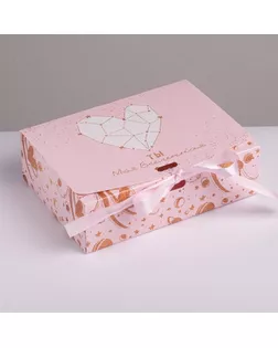 Коробка складная подарочная «С любовью», 16.5 × 12.5 × 5 см арт. СМЛ-117787-1-СМЛ0005231287