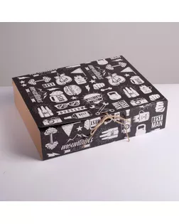Коробка складная подарочная «Мужская», 31 × 24,5 × 9 см арт. СМЛ-117789-1-СМЛ0005231317