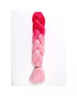 ZUMBA Канекалон двухцветный, гофрированный, 60 см, 100 гр, цвет малиновый/светло-розовый арт. СМЛ-199403-1-СМЛ0005267981