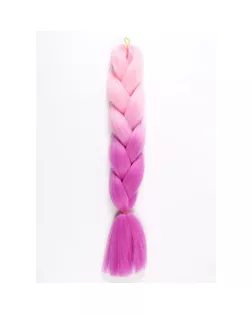 ZUMBA Канекалон двухцветный, гофрированный, 60 см, 100 гр, цвет светло-розовый/светло-фиолетовый(#BY39) арт. СМЛ-199404-1-СМЛ0005267983