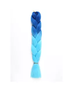 ZUMBA Канекалон двухцветный, гофрированный, 60 см, 100 гр, цвет синий/голубой(#BY42) арт. СМЛ-199407-1-СМЛ0005267986