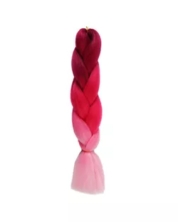 ZUMBA Канекалон трёхцветный, гофрированный, 60 см, 100 гр, цвет сливовый/светло-розовый/розовый(#CY25) арт. СМЛ-199430-1-СМЛ0005268016