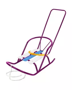 Санки кукольные с толкателем, цвет: амарантовый СКУ2/А арт. СМЛ-94970-1-СМЛ0005275051