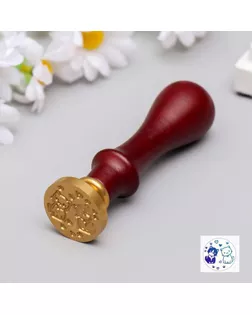 Печать для сургуча с деревянной ручкой "Котята с сердечками" 9х2,5х2,5 см арт. СМЛ-132822-1-СМЛ0005278976