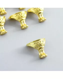 Уголок (ножка) для шкатулки металл "Царская" золото 2,9х2,6 см 8шт арт. СМЛ-208805-1-СМЛ0005289273