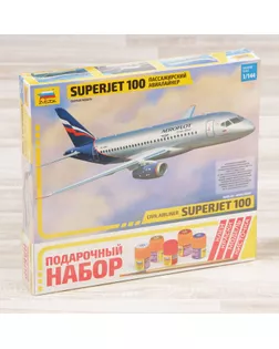 Сборная модель «Самолёт SuperJet 100» арт. СМЛ-64570-1-СМЛ0000530097