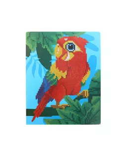 Алмазная мозаика для детей "Яркий попугай" 20*25 см арт. СМЛ-152091-1-СМЛ0005303287