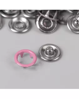 Кнопки рубашечные d9,5мм (наб 10шт цена за наб) D513 розвовый металл арт. СМЛ-117492-1-СМЛ0005306571