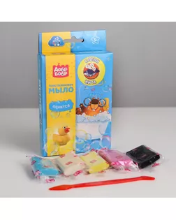 Мыло пластилин своими руками «Полосатый кит», 5 цв. по 15 г арт. СМЛ-271537-1-СМЛ0005309651