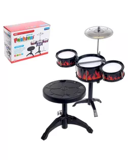 Барабанная установка "Пламя", со стульчиком арт. СМЛ-140641-1-СМЛ0005354653