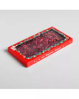 Коробка для шоколада «Письмо от Дедушки Мороза», с окном, 17,3 × 8,8 × 1,5 см арт. СМЛ-122248-1-СМЛ0005364572