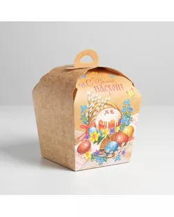 Коробка складная «С Великой Пасхой», 17 х 17 х 26 см   4601791 арт. СМЛ-135622-1-СМЛ0005372583