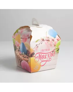 Коробка складная «Светлой Пасхи», 17 х 17 х 26 см   4601791 арт. СМЛ-135623-1-СМЛ0005372584