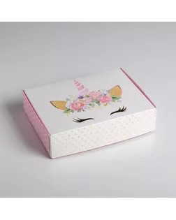 Коробка складная «Единорог», 21 × 15 × 5 см арт. СМЛ-124348-1-СМЛ0005383545