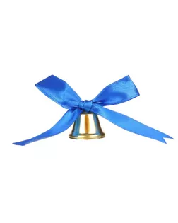 Колокольчик с синим бантом, d=2,6 см арт. СМЛ-180352-1-СМЛ0005389886