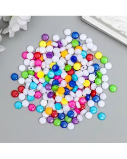 Набор бусин для творчества пластик "Цветные кругляшки" набор 20 гр 0,3х0,5х0,5 см арт. СМЛ-132271-1-СМЛ0005392156