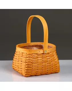 Корзина плетеная, секвойя, 17,5x15x11,5/23,5 см, медовый арт. СМЛ-112463-1-СМЛ0005413441