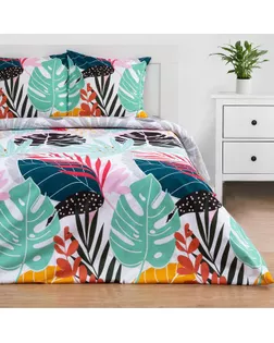 Купить Постельное белье Этель евро Colored tropics (вид 1) 200*217 см,240*220 см,70*70 см -2 шт арт. СМЛ-179579-1-СМЛ0005418221 оптом в Нижнем Тагиле