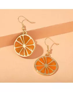 Серьги ассорти "Апельсины" половинки, цвет оранжевый в золоте арт. СМЛ-137855-1-СМЛ0005423426