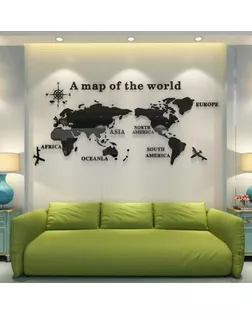 Декор настенный "Карта мира", 105 х 230 см арт. СМЛ-218115-1-СМЛ0005439615