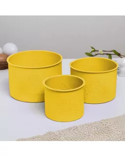 Набор силиконовых форм для выпечки «ХВ», жёлтые, 3 шт арт. СМЛ-208669-1-СМЛ0005450188