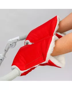 Варежки-муфты на ручку коляски, 2 шт., цвет красный арт. СМЛ-130753-2-СМЛ0005477715