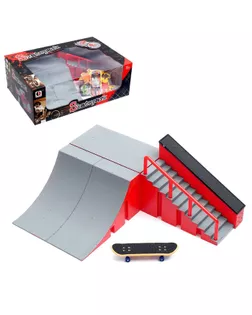 Скейт-парк «Рампа с лестницой», с пальчиковым скейтом, МИКС арт. СМЛ-143805-1-СМЛ0005480873