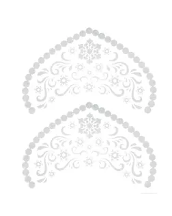 Термонаклейка "Снежинки с завитками", белая с серебром, в наборе 6 штук арт. СМЛ-125749-1-СМЛ0005494229