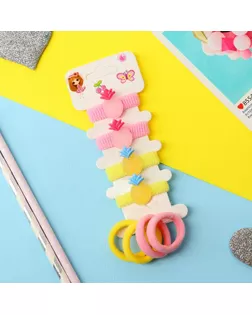 Резинка для волос "Лапочка" (набор 8 шт) ананасики арт. СМЛ-145025-1-СМЛ0005497971