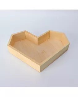 Кашпо деревянное 25×4.5 см "Сердце" подарочное, натуральный арт. СМЛ-143644-1-СМЛ0005525155