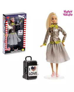 Кукла с чемоданом «Элис в Нью-Йорке», серия Вокруг света арт. СМЛ-182206-1-СМЛ0005526578