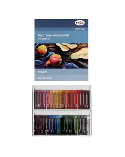 Пастель масляная, набор 36 цветов, Гамма "Студия", d-8мм, l-65мм, в картонной коробке арт. СМЛ-218559-1-СМЛ0005618025