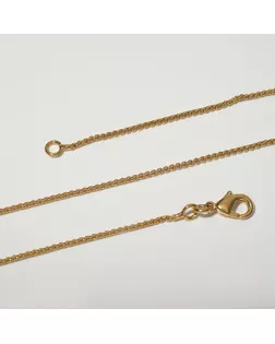 Цепь «Шопард», цвет золото, каплевидный карабин, ширина 1 мм, 45 см арт. СМЛ-245914-1-СМЛ0005664654