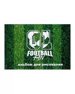 Альбом для рисования А4, 24 листа на скрепке "Футбольное поле", обложка мелованный картон, блок офсет арт. СМЛ-221222-1-СМЛ0005666501