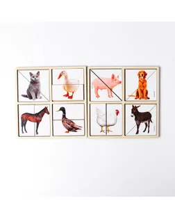 Дидактические игры и материалы. Картинки-половинки "Домашние животные", П201 арт. СМЛ-141431-1-СМЛ0005698313