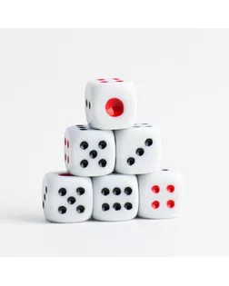 Кубик игральный, 20 шт, 1.2 х 1.2 см арт. СМЛ-231092-1-СМЛ0005751347