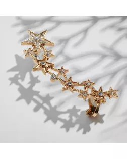 Серьга "Каффа" десять звёзд со стразами, цвет белый в золоте арт. СМЛ-148738-1-СМЛ0006257848