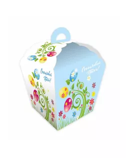 Пасхальная коробочка "Счастливой Пасхи!", пасхальные яйца на веточке, 17 х 17 х 26 см арт. СМЛ-142083-1-СМЛ0006485218