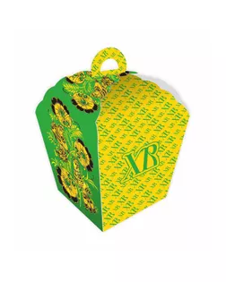 Пасхальная коробочка "ХВ", зеленая хохлома, 17 х 17 х 26 см арт. СМЛ-148027-1-СМЛ0006485231