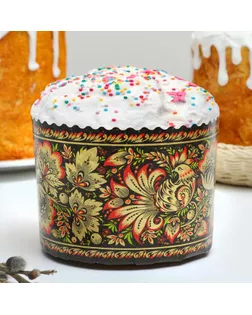 Форма бумажная для кекса, маффинов и кулича "Хохлома" 134 х 100 мм арт. СМЛ-138368-1-СМЛ0006493990