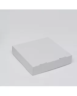 Упаковка для пирога, белая, 23 х 23 х 5 см арт. СМЛ-137254-1-СМЛ0006533804