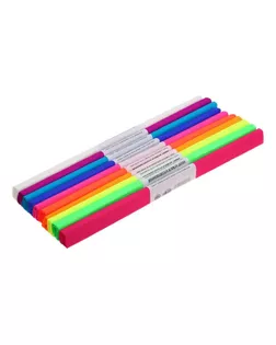 Набор бумаги крепированной 10 штук/10 цветов 50*200см плотность 30 г/м2 в рулоне "Неон" арт. СМЛ-210332-1-СМЛ0006534520