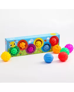 Подарочный набор развивающих мячиков "Гусеница" 6 шт. арт. СМЛ-161017-1-СМЛ0006579811