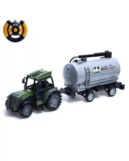 Трактор радиоуправляемый «Фермер» с цистерной, работает от батареек, цвет зелёный арт. СМЛ-182283-1-СМЛ0006623285
