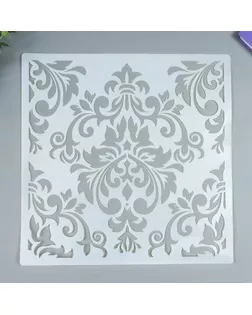 Трафарет пластик "Дамаск, листья" 30х30 см арт. СМЛ-160014-1-СМЛ0006707498