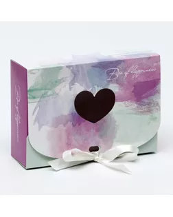Подарочная коробка сборная с окном "Весенние краски",  16,5 х 11, 5 х 5 см арт. СМЛ-144194-1-СМЛ0006769812